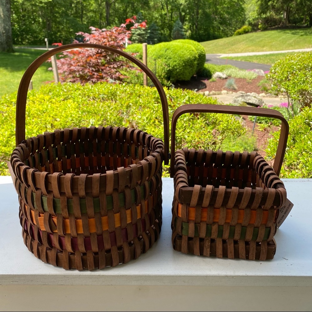 NWT Set of 2 Wicker Baskets with Handles